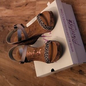 Blowfish Malibu Cork Wedges Size 9 *New